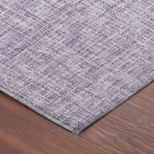 Luxury Washable Voyage Lavender 1\'8\" x 2\'6\" Rug