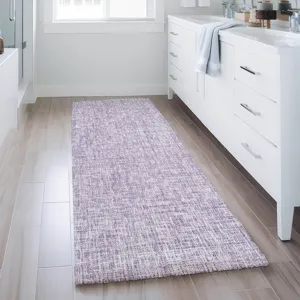 Luxury Washable Voyage Lavender 2\'3\" x 7\'6\" Runner Rug