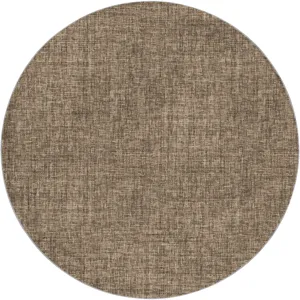 Luxury Washable Voyage Mocha 8\' x 8\' Round Rug