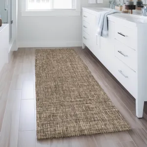 Luxury Washable Voyage Mocha 2\'3\" x 7\'6\" Runner Rug