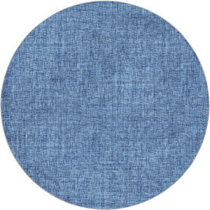 Luxury Washable Voyage Navy 8' x 8' Round Rug