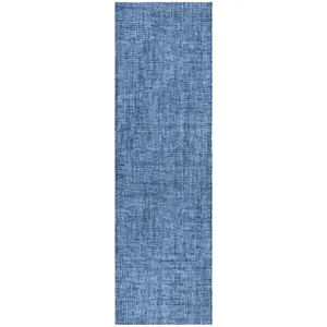 Luxury Washable Voyage Navy 2\'3\" x 7\'6\" Runner Rug