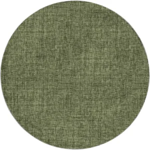 Luxury Washable Voyage Olive 8' x 8' Round Rug