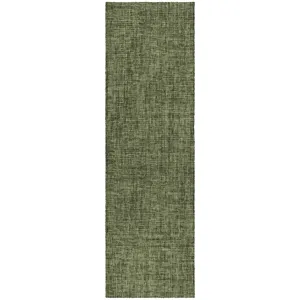 Luxury Washable Voyage Olive 2'3" x 7'6" Runner Rug