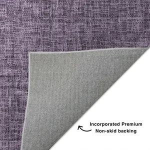 Luxury Washable Voyage Plum 3\' x 5\' Rug