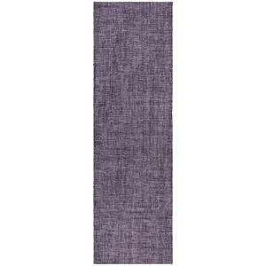 Luxury Washable Voyage Plum 2\'3\" x 7\'6\" Runner Rug