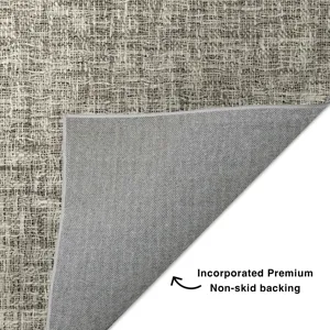 Luxury Washable Voyage Putty 9\' x 12\' Rug