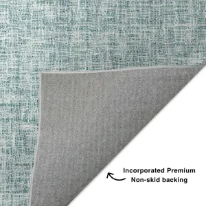 Luxury Washable Voyage Seafoam 8\' x 8\' Round Rug