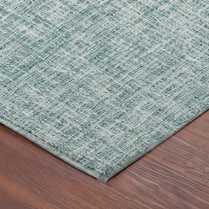 Luxury Washable Voyage Seafoam 8\' x 8\' Round Rug