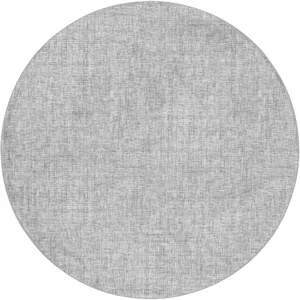 Luxury Washable Voyage Silver 8' x 8' Round Rug