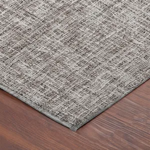 Luxury Washable Voyage Taupe 2\'3\" x 7\'6\" Runner Rug