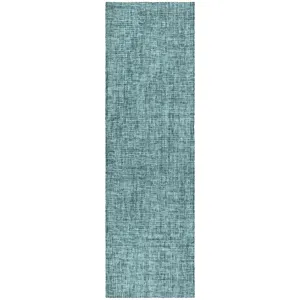 Luxury Washable Voyage Teal 2'3" x 7'6" Runner Rug