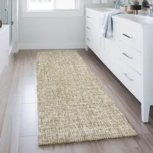 Luxury Washable Voyage Walnut 2\'3\" x 7\'6\" Runner Rug