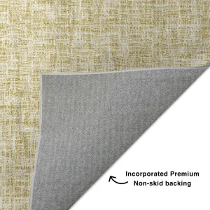 Luxury Washable Voyage Wheat 1\'8\" x 2\'6\" Rug