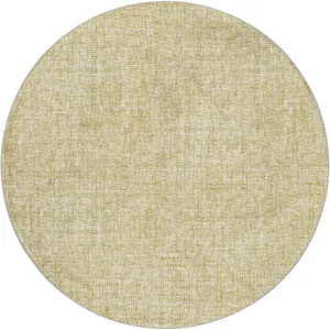 Luxury Washable Voyage Wheat 8' x 8' Round Rug