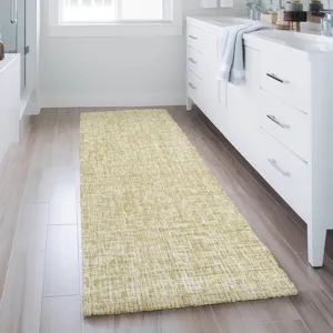 Luxury Washable Voyage Wheat 2\'3\" x 7\'6\" Runner Rug