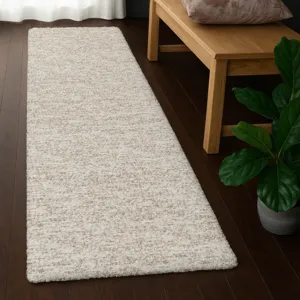 Luxury Washable Voyage Beige 2\'3\" x 7\'6\" Runner Rug
