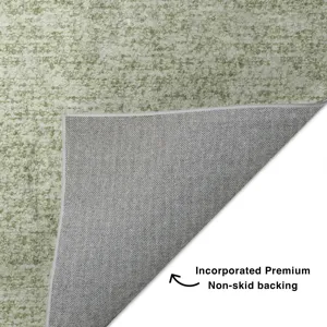 Luxury Washable Voyage Celery 3\' x 5\' Rug