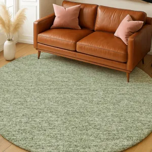 Luxury Washable Voyage Fern 8\' x 8\' Round Rug