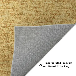 Luxury Washable Voyage Gold 8\' x 8\' Round Rug