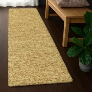 Luxury Washable Voyage Gold 2\'3\" x 7\'6\" Runner Rug
