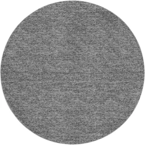 Luxury Washable Voyage Gray 8\' x 8\' Round Rug