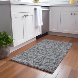 Luxury Washable Voyage Gray 1\'8\" x 2\'6\" Rug