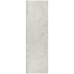 Luxury Washable Voyage Ivory 2\'3\" x 7\'6\" Runner Rug