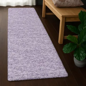 Luxury Washable Voyage Lavender 2\'3\" x 7\'6\" Runner Rug