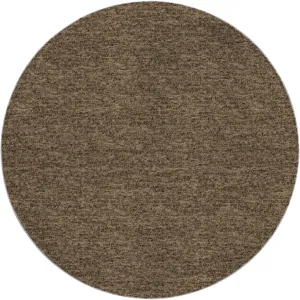 Luxury Washable Voyage Mocha 8\' x 8\' Round Rug