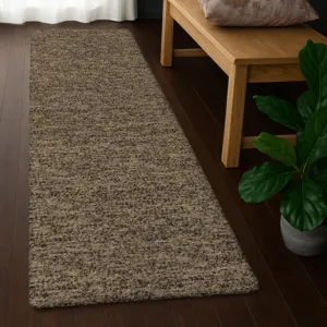 Luxury Washable Voyage Mocha 2\'3\" x 7\'6\" Runner Rug