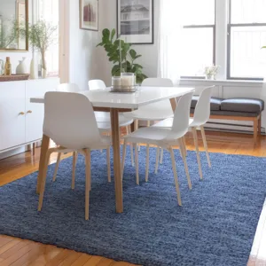 Luxury Washable Voyage Navy 2\'6\" x 3\'10\" Rug