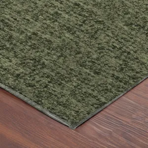 Luxury Washable Voyage Olive 8\' x 10\' Rug