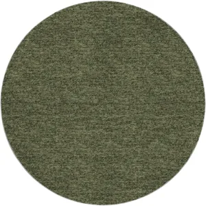 Luxury Washable Voyage Olive 8' x 8' Round Rug