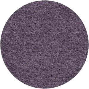 Luxury Washable Voyage Plum 8' x 8' Round Rug