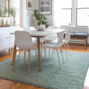Luxury Washable Voyage Seafoam 2\'6\" x 3\'10\" Rug