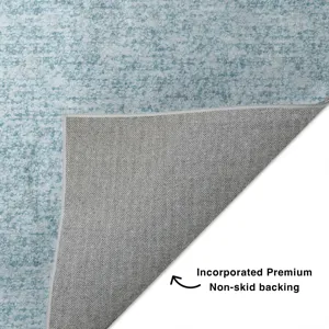 Luxury Washable Voyage Sky 2\'6\" x 3\'10\" Rug