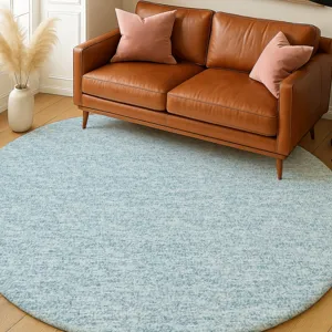 Luxury Washable Voyage Sky 8\' x 8\' Round Rug