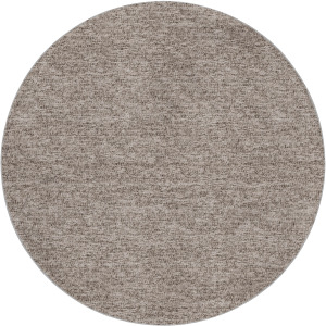 Luxury Washable Voyage Taupe 8' x 8' Round Rug