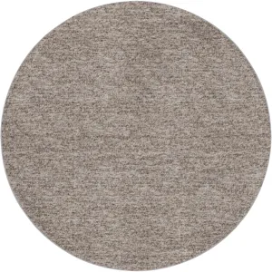 Luxury Washable Voyage Taupe 8' x 8' Round Rug