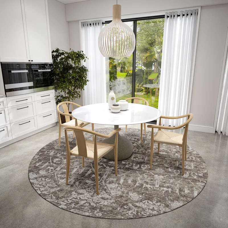 Aberdeen Fudge 8\' x 8\' Round Rug