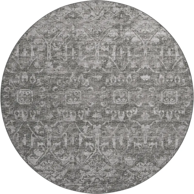 Aberdeen Graphite 8\' x 8\' Round Rug