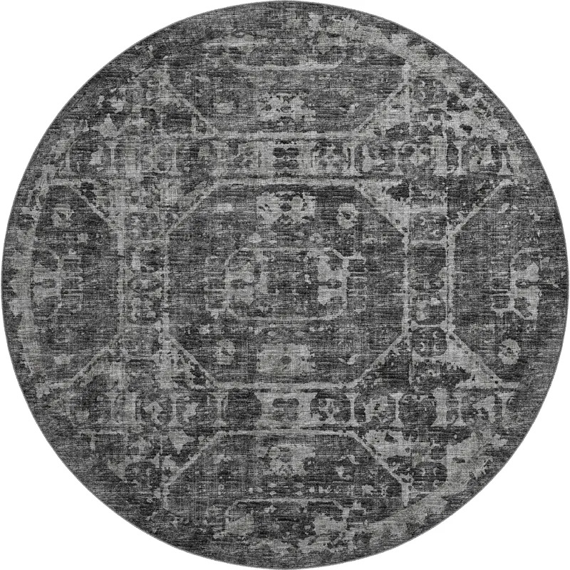 Aberdeen Midnight 8\' x 8\' Round Rug