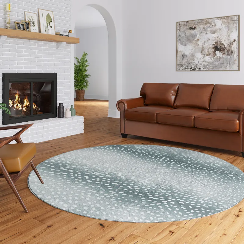 Akina Flannel 8\' x 8\' Round Rug