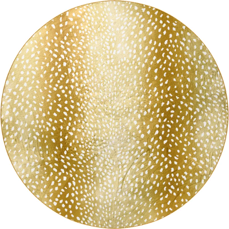 Akina Gold 8\' x 8\' Round Rug