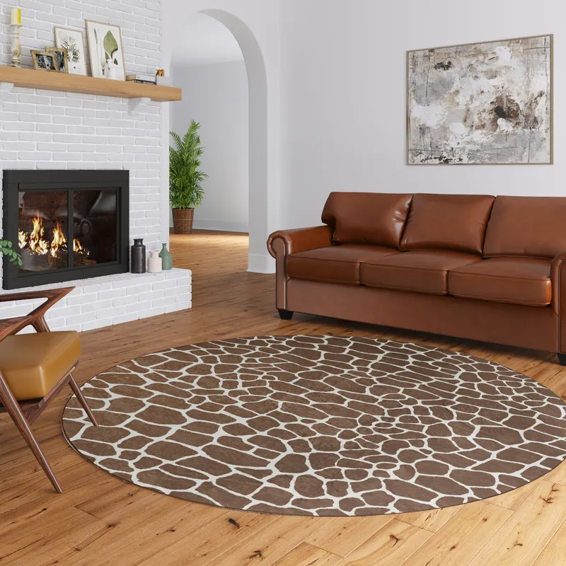 Akina Chocolate 8\' x 8\' Round Rug