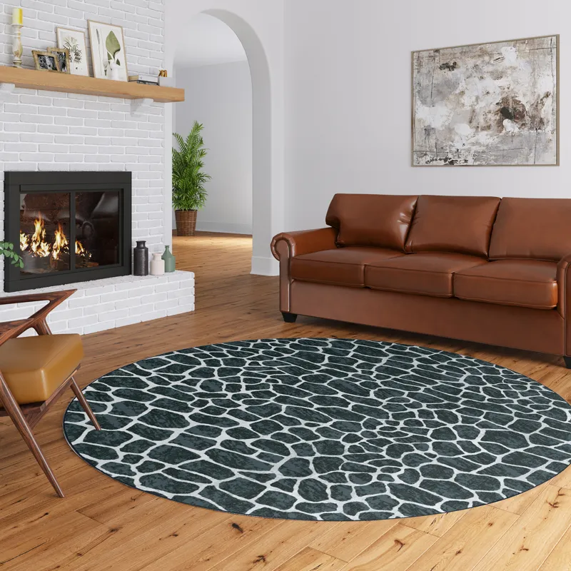 Akina Midnight 8\' x 8\' Round Rug
