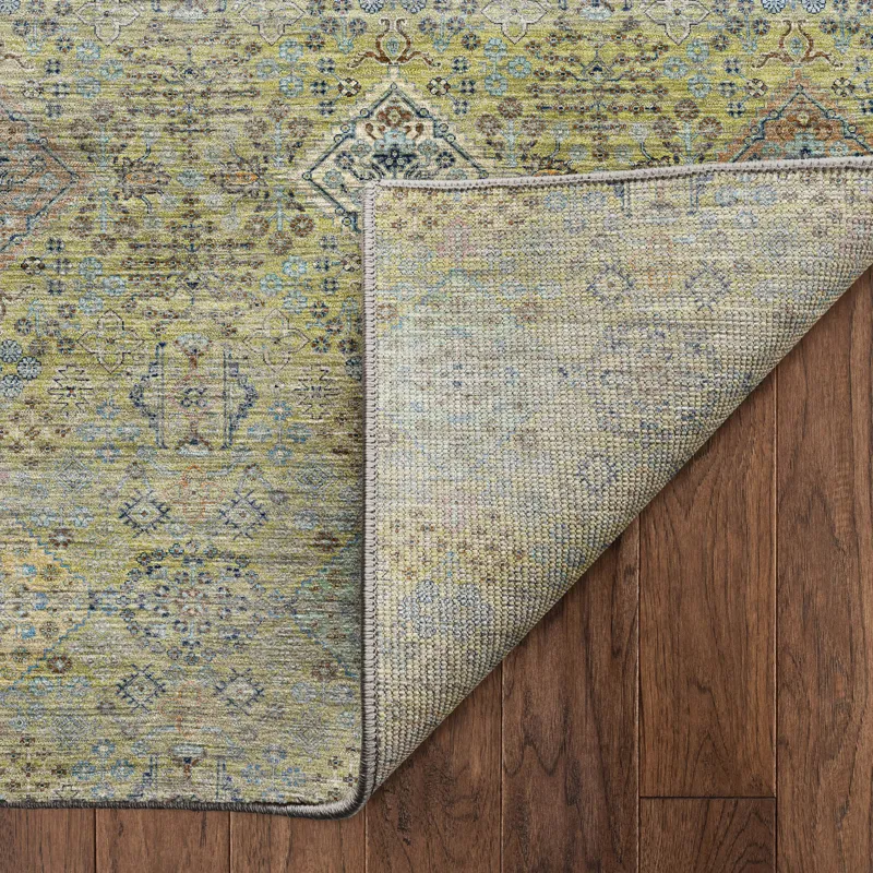 Machine Washable Aristo Aloe 2\'6\" x 3\'10\" Rug