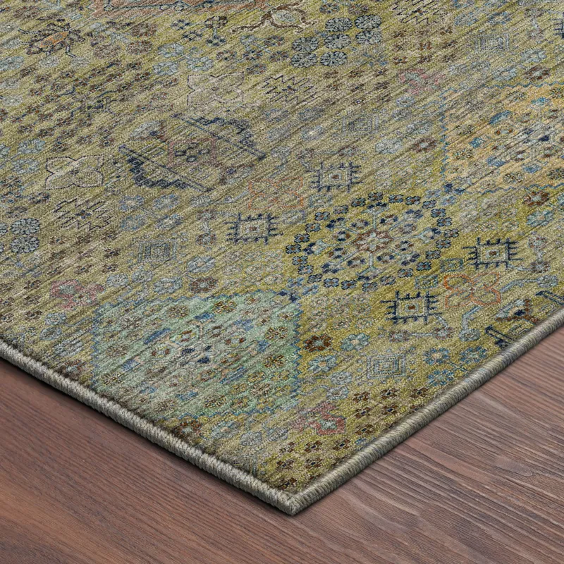 Machine Washable Aristo Aloe 2\'6\" x 3\'10\" Rug