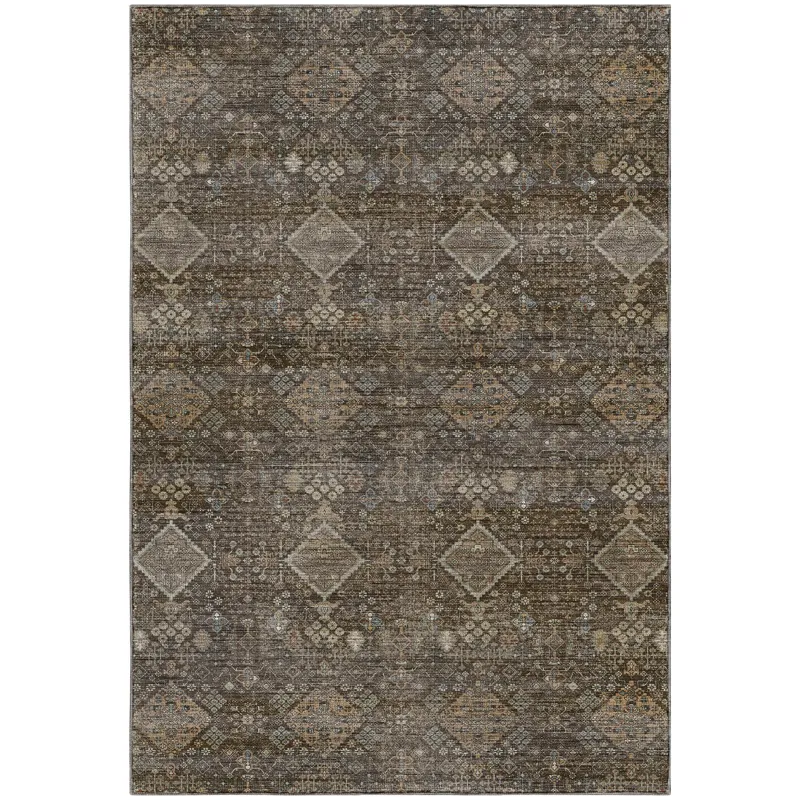 Machine Washable Aristo Chocolate 6\'6\" x 9\'6\" Rug